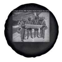 Tuskegee Airmen Spare Tire Cover African American Heroes Preparing for Battle WW2 - Wonder Print Shop