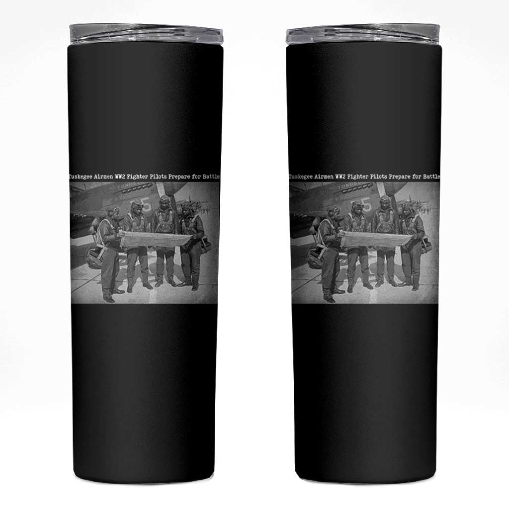 Tuskegee Airmen Skinny Tumbler African American Heroes Preparing for Battle WW2 - Wonder Print Shop
