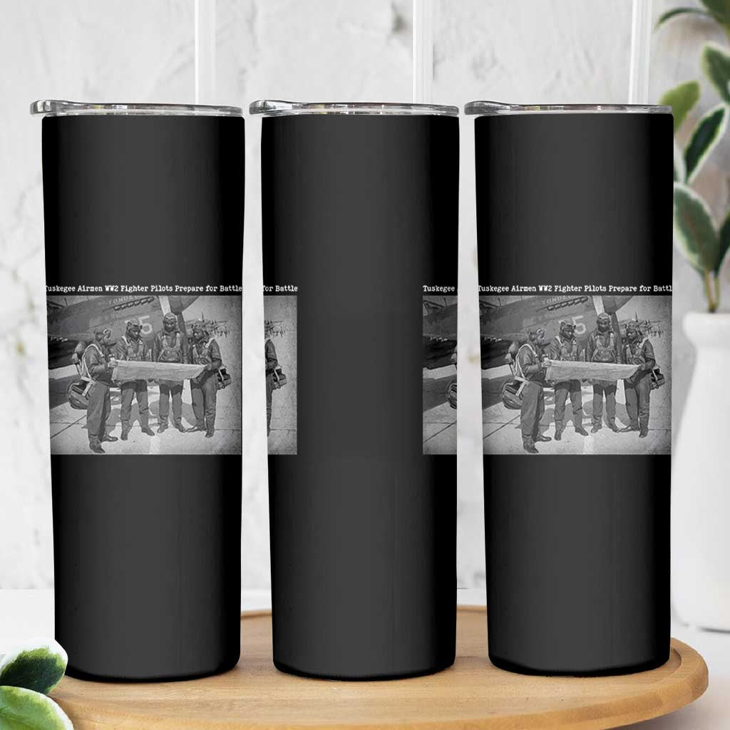 Tuskegee Airmen Skinny Tumbler African American Heroes Preparing for Battle WW2 - Wonder Print Shop