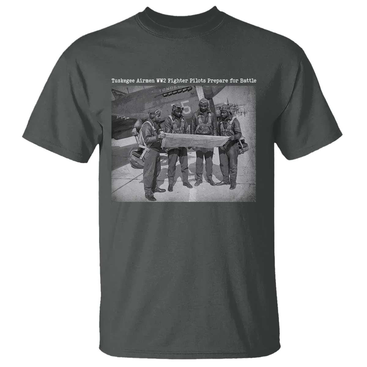 Tuskegee Airmen T Shirt African American Heroes Preparing for Battle WW2 - Wonder Print Shop