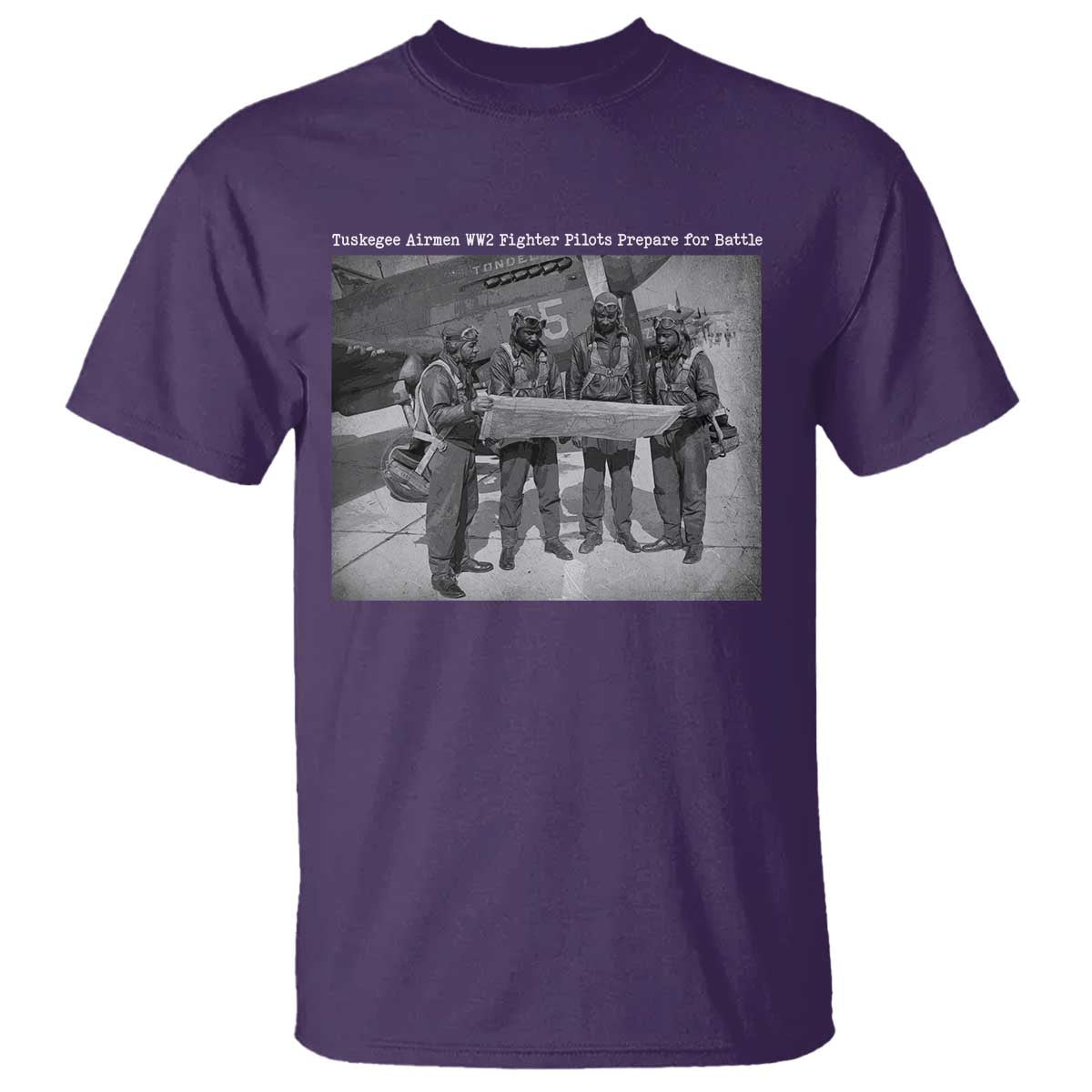 Tuskegee Airmen T Shirt African American Heroes Preparing for Battle WW2 - Wonder Print Shop