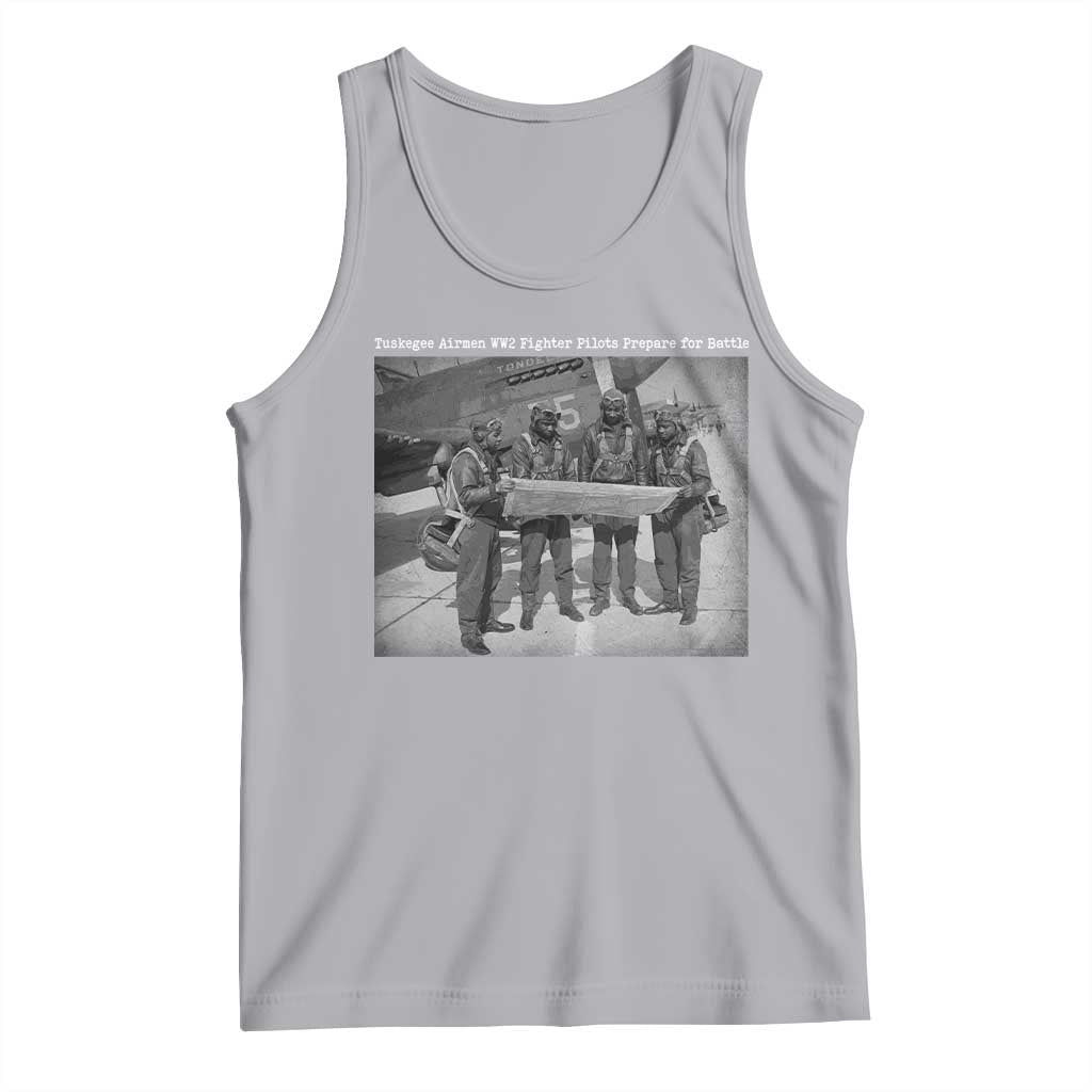 Tuskegee Airmen Tank Top African American Heroes Preparing for Battle WW2 - Wonder Print Shop