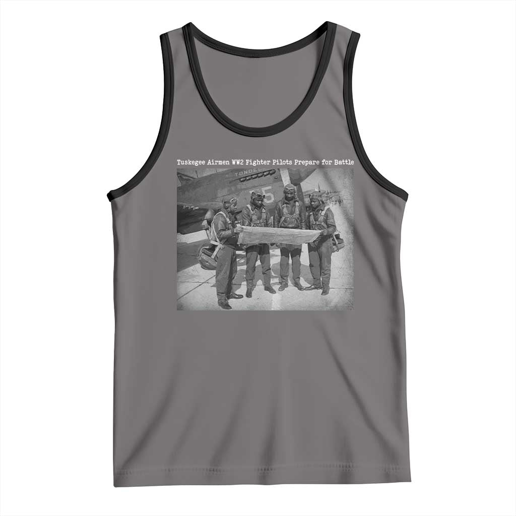 Tuskegee Airmen Tank Top African American Heroes Preparing for Battle WW2 - Wonder Print Shop