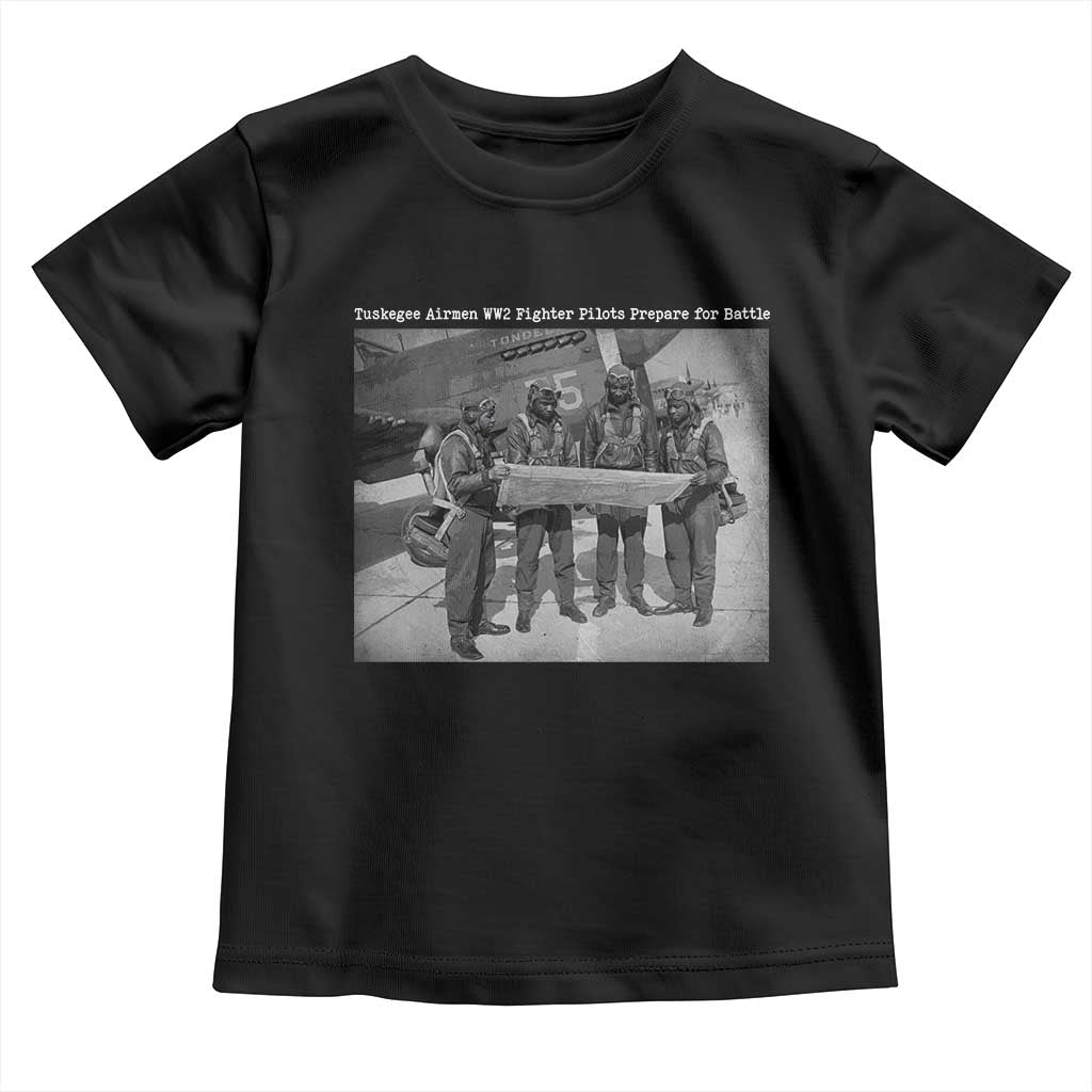 Tuskegee Airmen Toddler T Shirt African American Heroes Preparing for Battle WW2 - Wonder Print Shop