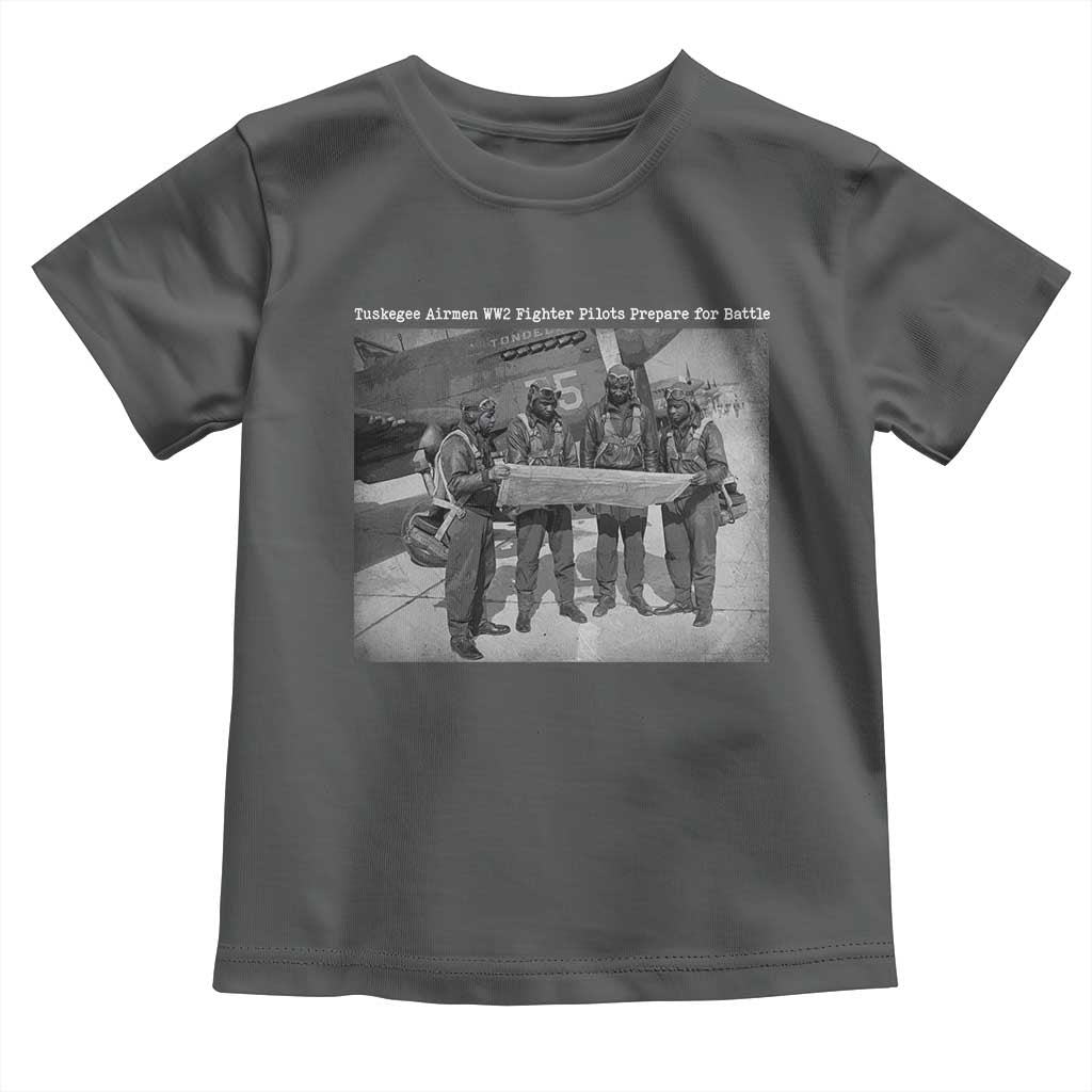 Tuskegee Airmen Toddler T Shirt African American Heroes Preparing for Battle WW2 - Wonder Print Shop