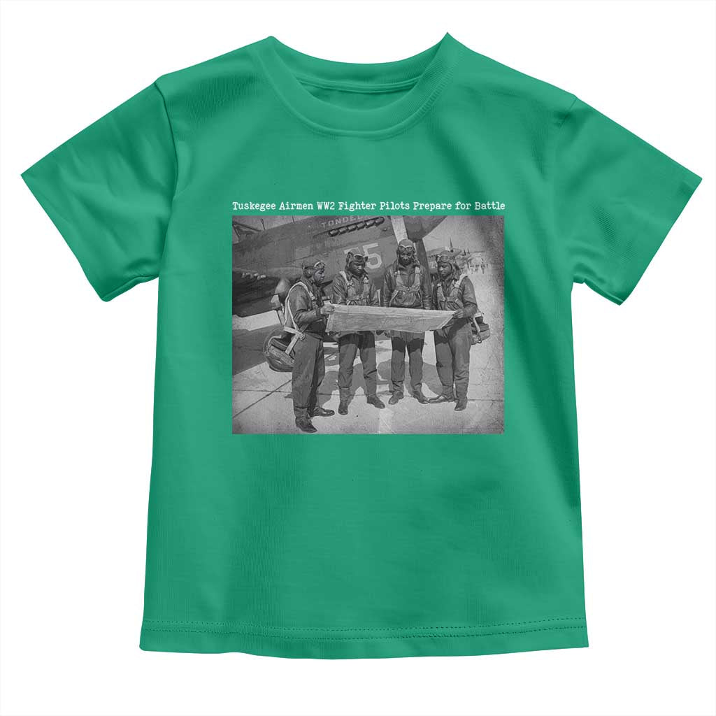 Tuskegee Airmen Toddler T Shirt African American Heroes Preparing for Battle WW2 - Wonder Print Shop