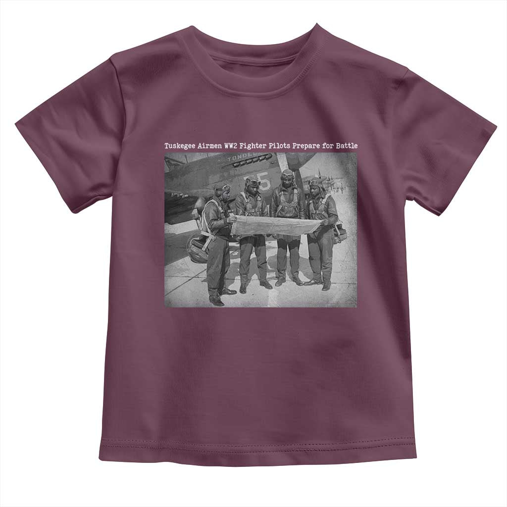 Tuskegee Airmen Toddler T Shirt African American Heroes Preparing for Battle WW2 - Wonder Print Shop
