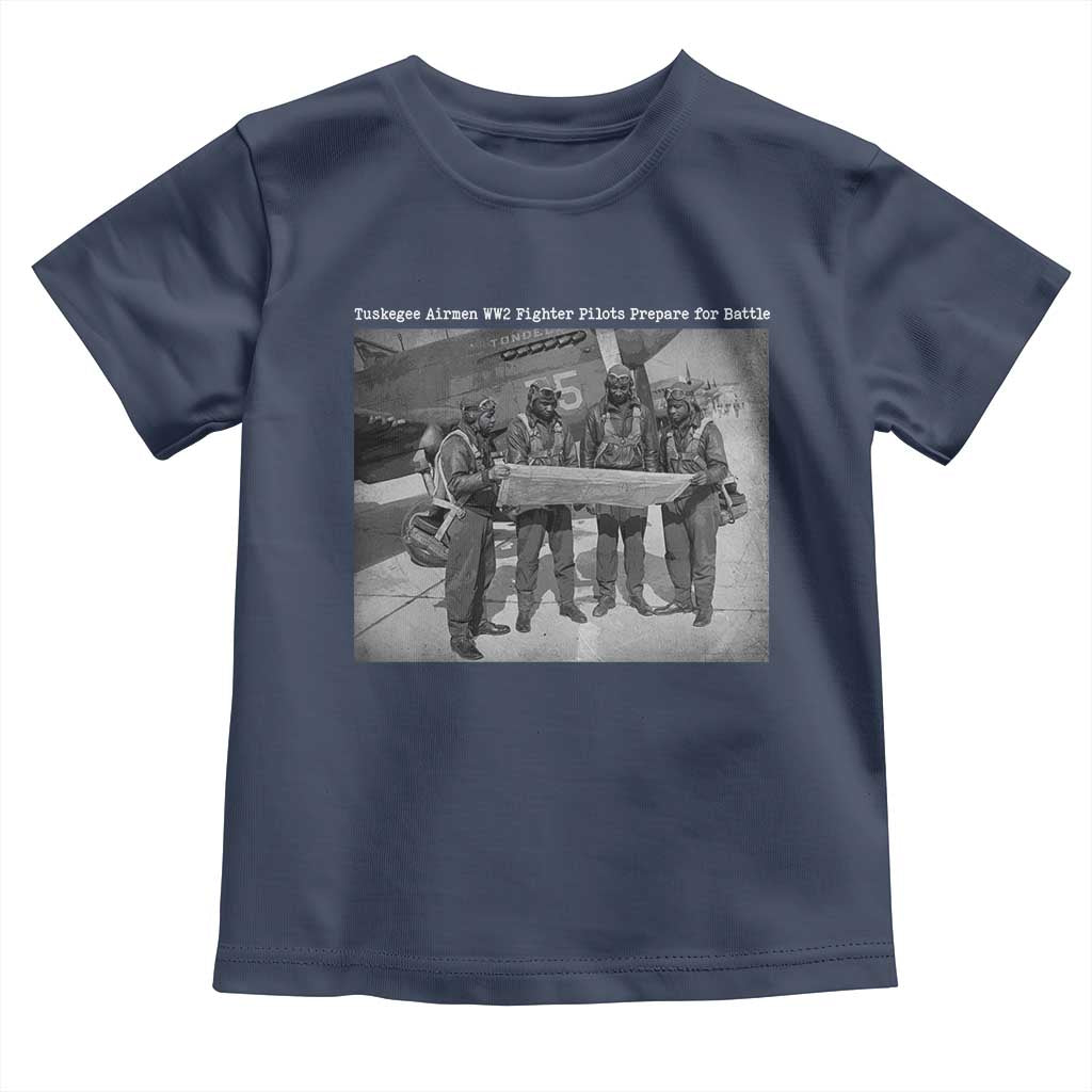 Tuskegee Airmen Toddler T Shirt African American Heroes Preparing for Battle WW2 - Wonder Print Shop