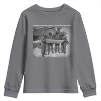 Tuskegee Airmen Youth Sweatshirt African American Heroes Preparing for Battle WW2 - Wonder Print Shop