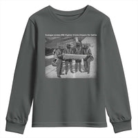 Tuskegee Airmen Youth Sweatshirt African American Heroes Preparing for Battle WW2 - Wonder Print Shop