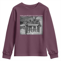 Tuskegee Airmen Youth Sweatshirt African American Heroes Preparing for Battle WW2 - Wonder Print Shop