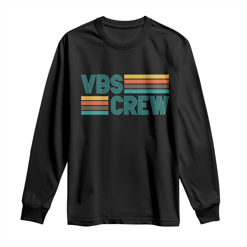 VBS Crew Long Sleeve Shirt Vacation Bible School Church Camp Retro Vintage - Wonder Print Shop