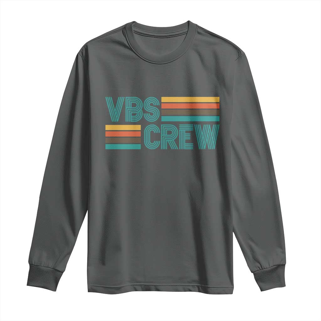 VBS Crew Long Sleeve Shirt Vacation Bible School Church Camp Retro Vintage - Wonder Print Shop