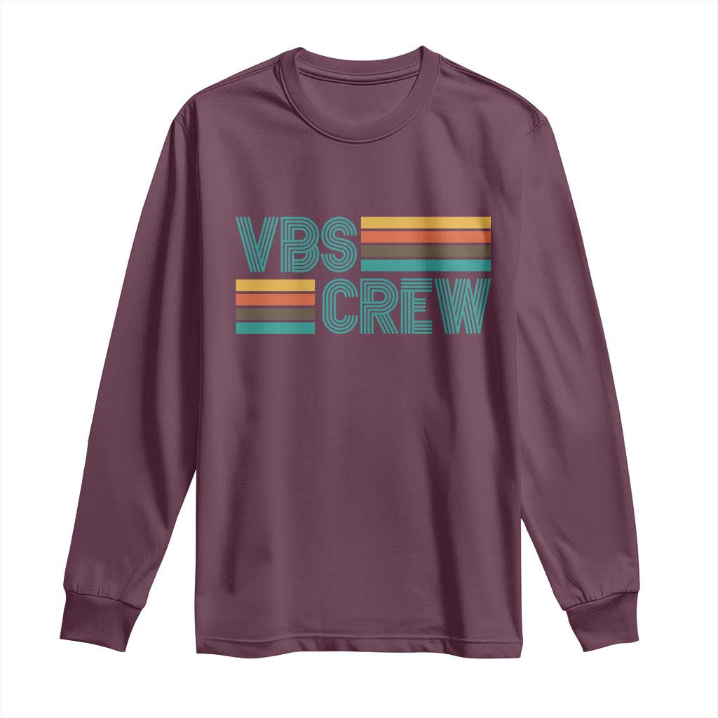 VBS Crew Long Sleeve Shirt Vacation Bible School Church Camp Retro Vintage - Wonder Print Shop
