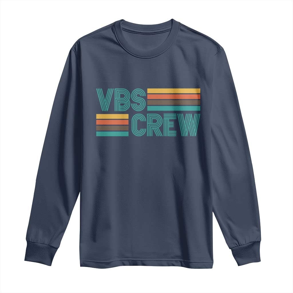 VBS Crew Long Sleeve Shirt Vacation Bible School Church Camp Retro Vintage - Wonder Print Shop