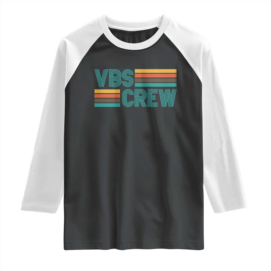 VBS Crew Raglan Shirt Vacation Bible School Church Camp Retro Vintage - Wonder Print Shop