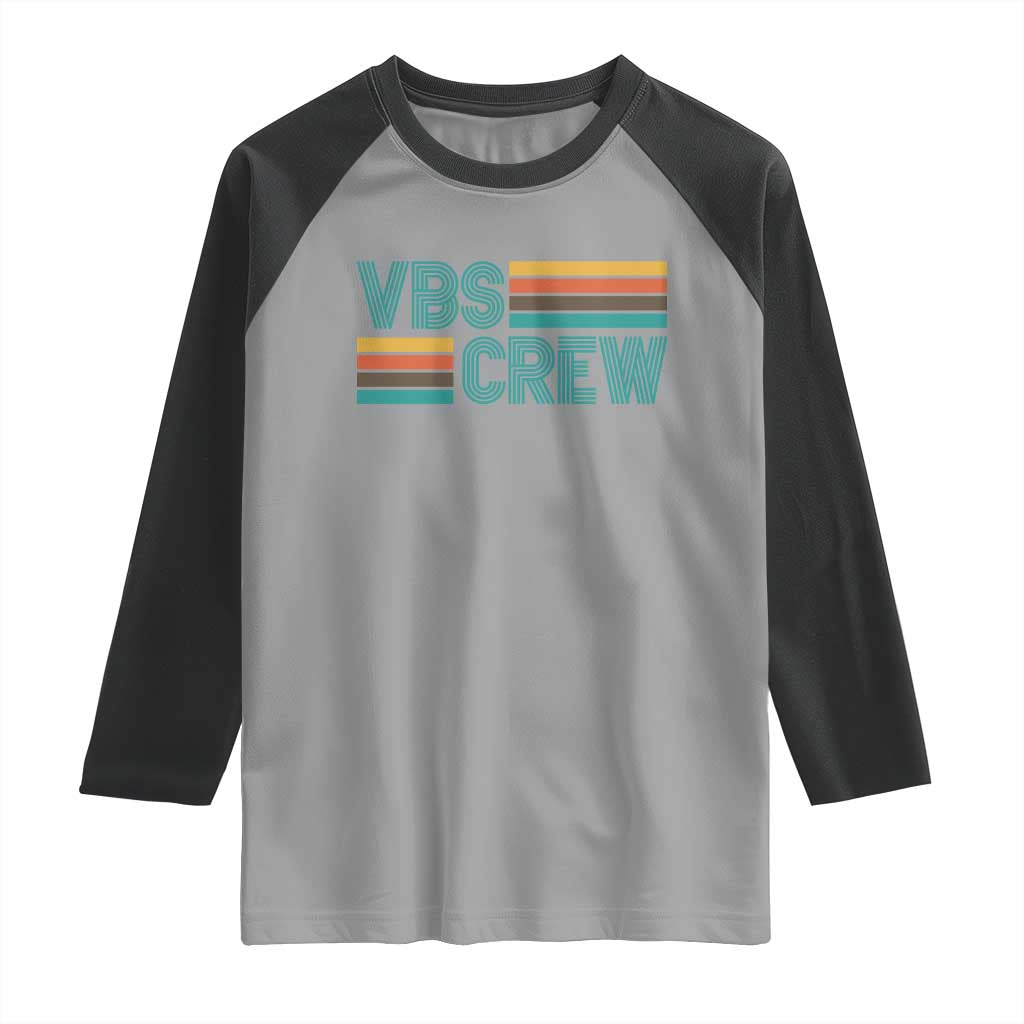 VBS Crew Raglan Shirt Vacation Bible School Church Camp Retro Vintage - Wonder Print Shop