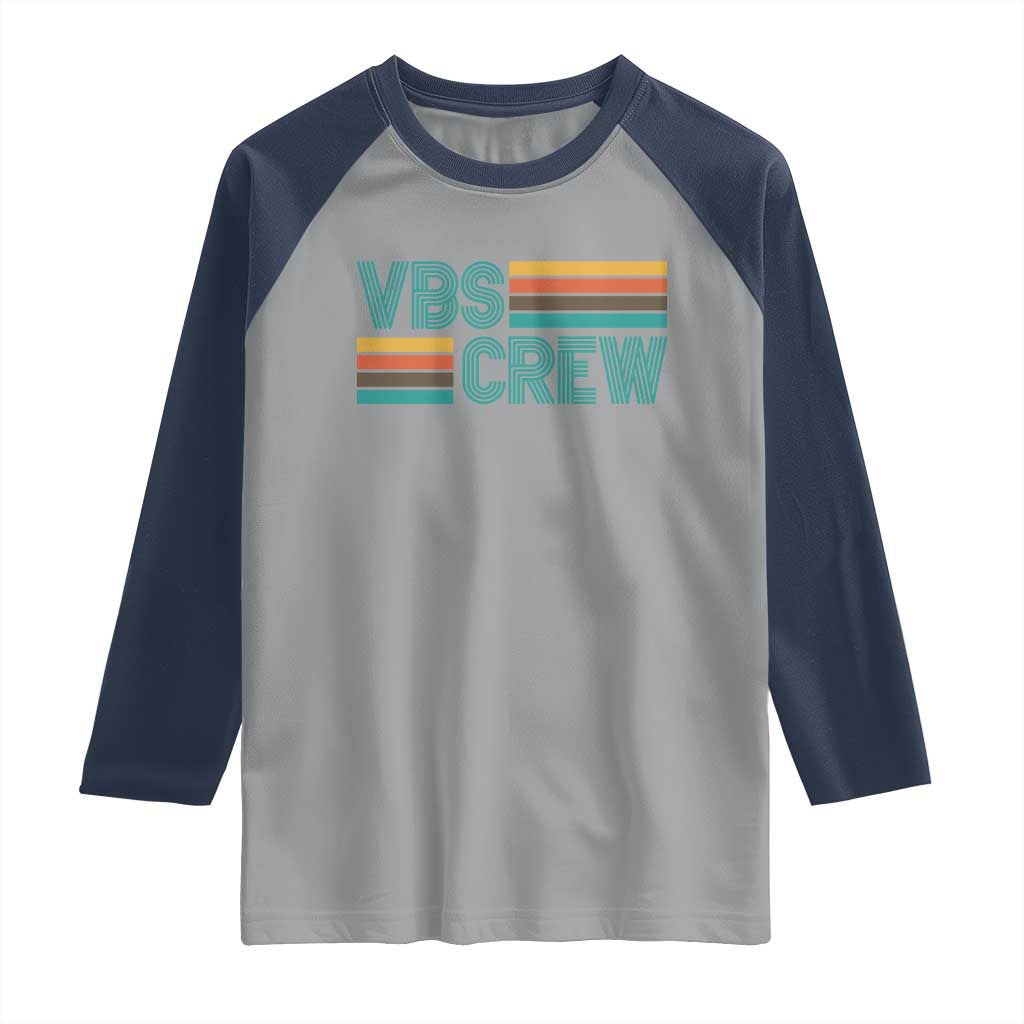 VBS Crew Raglan Shirt Vacation Bible School Church Camp Retro Vintage - Wonder Print Shop