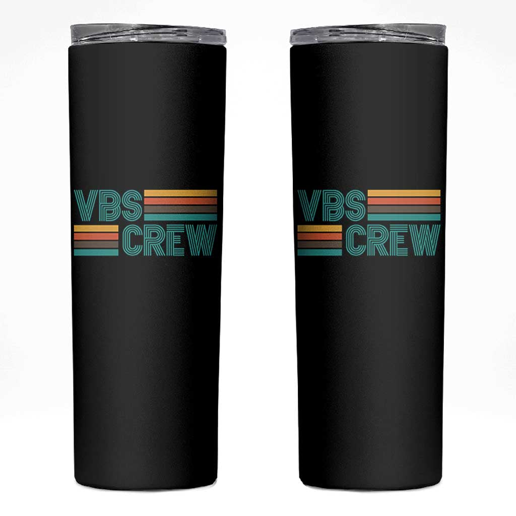 VBS Crew Skinny Tumbler Vacation Bible School Church Camp Retro Vintage - Wonder Print Shop