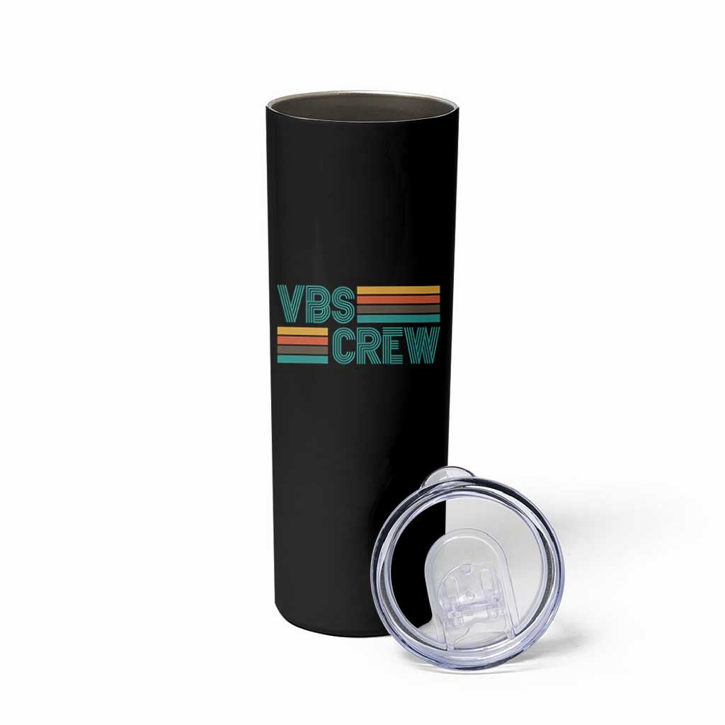 VBS Crew Skinny Tumbler Vacation Bible School Church Camp Retro Vintage - Wonder Print Shop