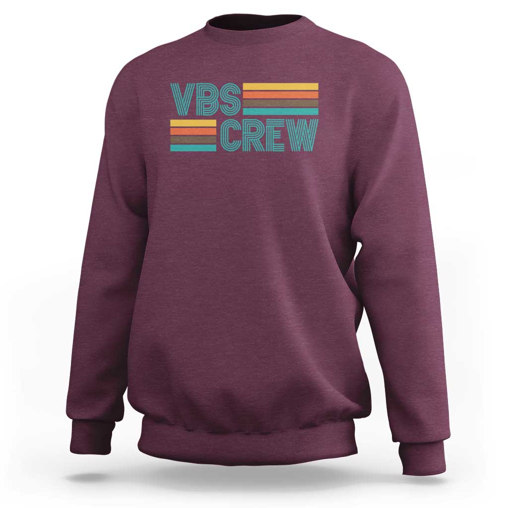 VBS Crew Sweatshirt Vacation Bible School Church Camp Retro Vintage - Wonder Print Shop