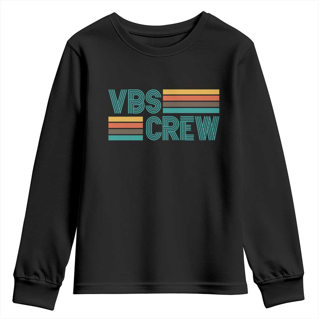 VBS Crew Youth Sweatshirt Vacation Bible School Church Camp Retro Vintage - Wonder Print Shop