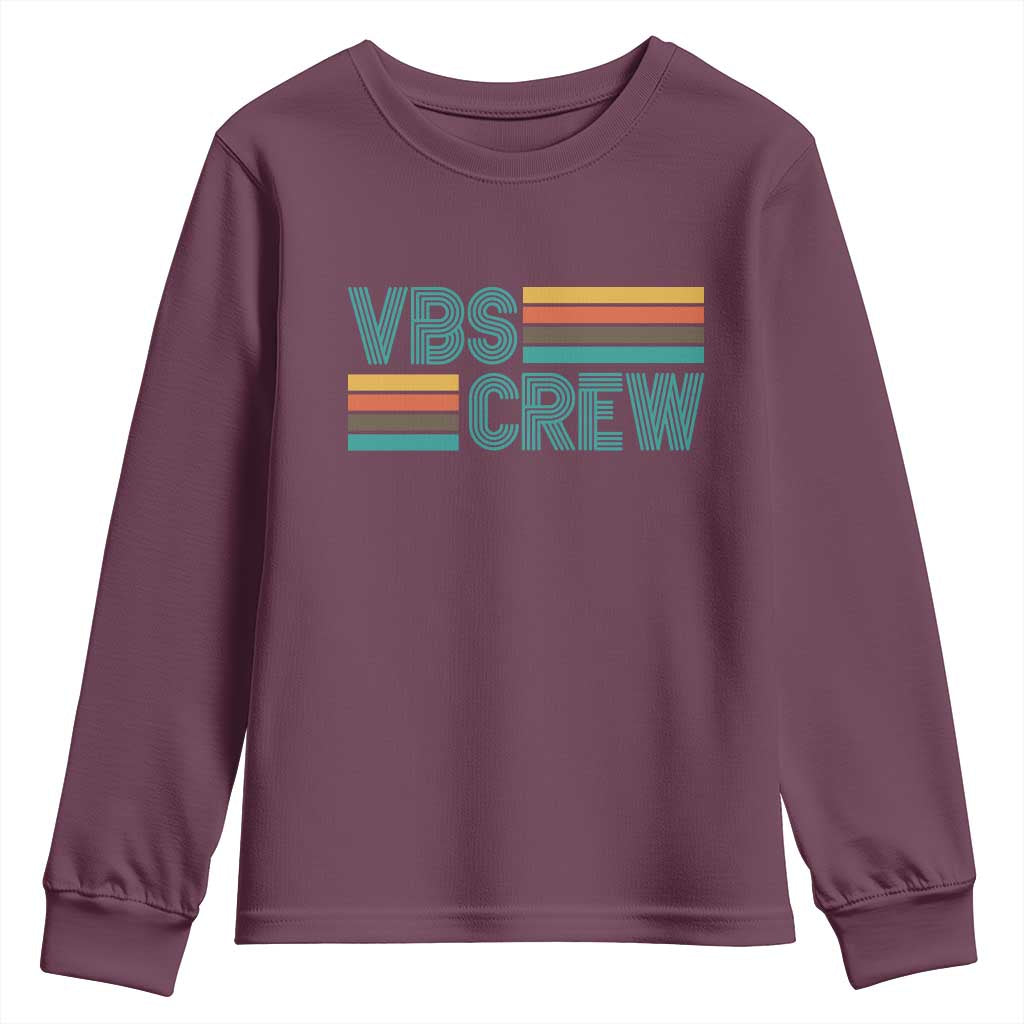 VBS Crew Youth Sweatshirt Vacation Bible School Church Camp Retro Vintage - Wonder Print Shop