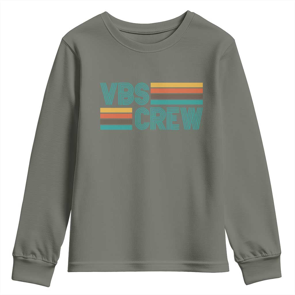 VBS Crew Youth Sweatshirt Vacation Bible School Church Camp Retro Vintage - Wonder Print Shop