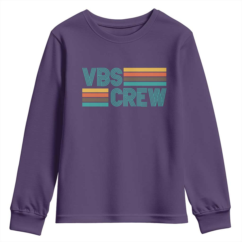 VBS Crew Youth Sweatshirt Vacation Bible School Church Camp Retro Vintage - Wonder Print Shop