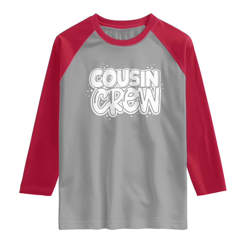 Cousin Crew Raglan Shirt Cute Matching Cousins Summer Beach Vacation - Wonder Print Shop