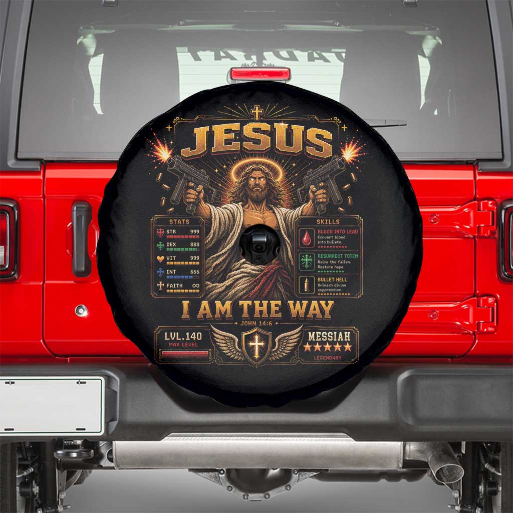 Jesus I Am the Way Character Stats RPG Books Spare Tire Cover