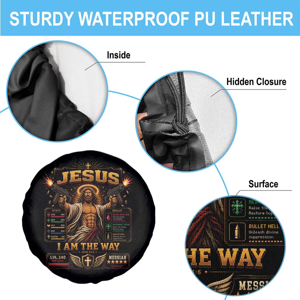 Jesus I Am the Way Character Stats RPG Books Spare Tire Cover