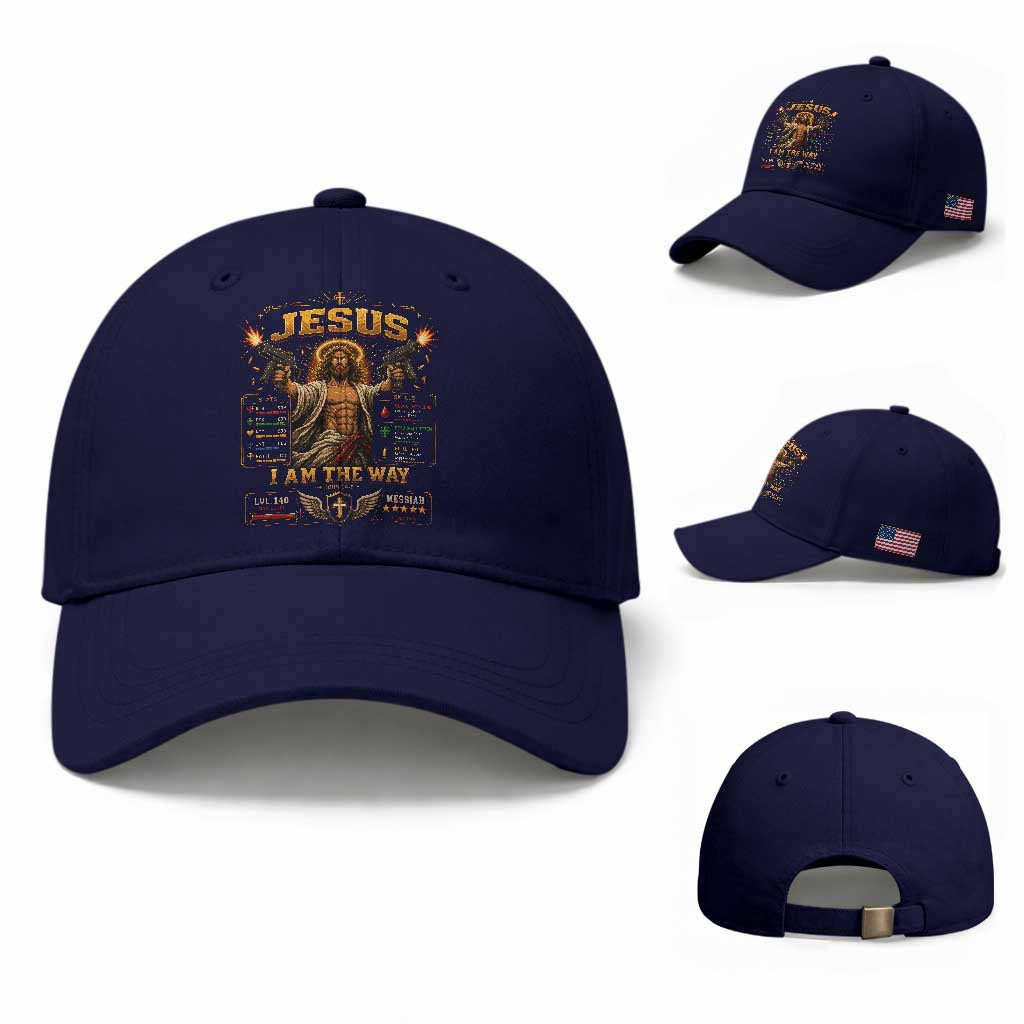 Jesus I Am the Way Character Stats RPG Books Baseball Cap