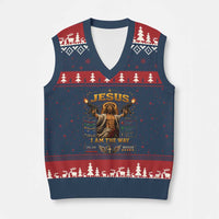 Jesus I Am the Way Character Stats RPG Books V-Neck Knit Sweater Vest