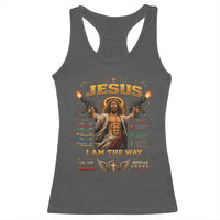 Jesus I Am the Way Character Stats RPG Books Racerback Tank Top