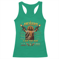 Jesus I Am the Way Character Stats RPG Books Racerback Tank Top