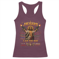 Jesus I Am the Way Character Stats RPG Books Racerback Tank Top
