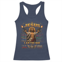 Jesus I Am the Way Character Stats RPG Books Racerback Tank Top