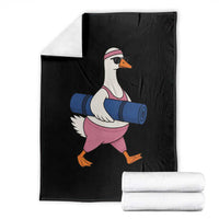 Yoga Goose Carrying Mat Throw Blanket Funny Yogi Workout Fitness Graphic
