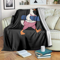 Yoga Goose Carrying Mat Throw Blanket Funny Yogi Workout Fitness Graphic