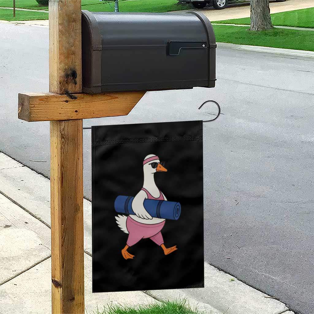 Yoga Goose Carrying Mat Garden Flag Funny Yogi Workout Fitness Graphic