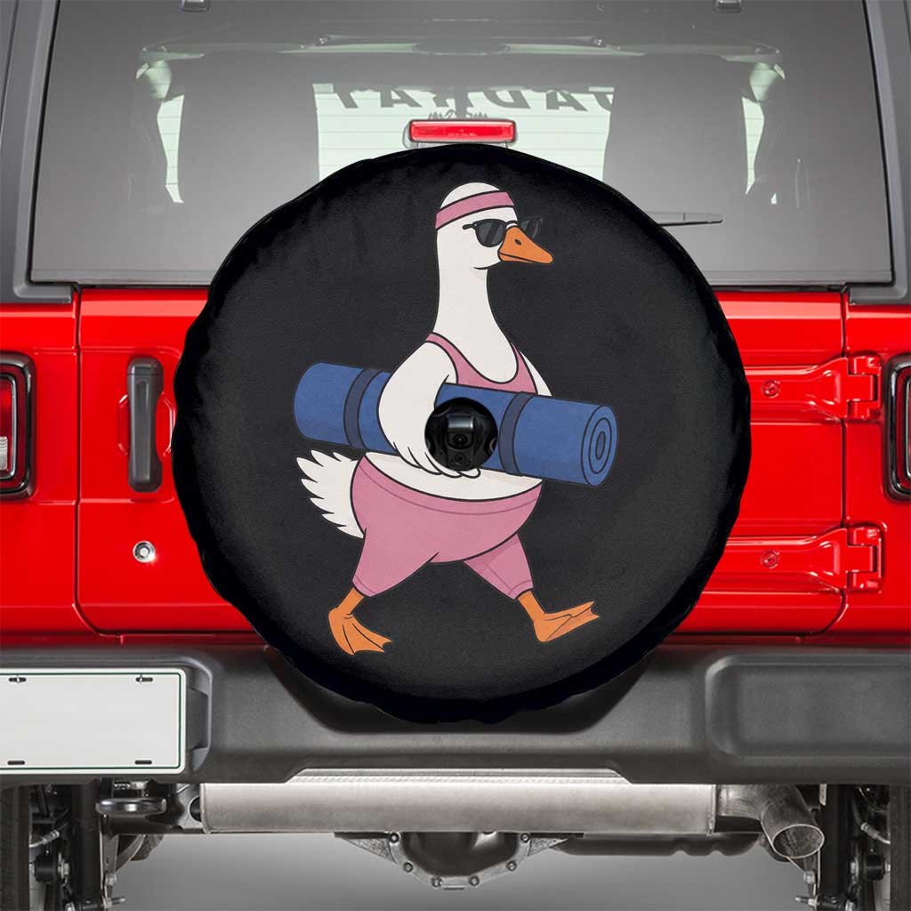 Yoga Goose Carrying Mat Spare Tire Cover Funny Yogi Workout Fitness Graphic