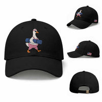 Yoga Goose Carrying Mat Baseball Cap Funny Yogi Workout Fitness Graphic