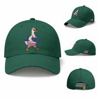 Yoga Goose Carrying Mat Baseball Cap Funny Yogi Workout Fitness Graphic