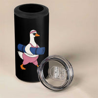 Yoga Goose Carrying Mat 4 in 1 Can Cooler Tumbler Funny Yogi Workout Fitness Graphic