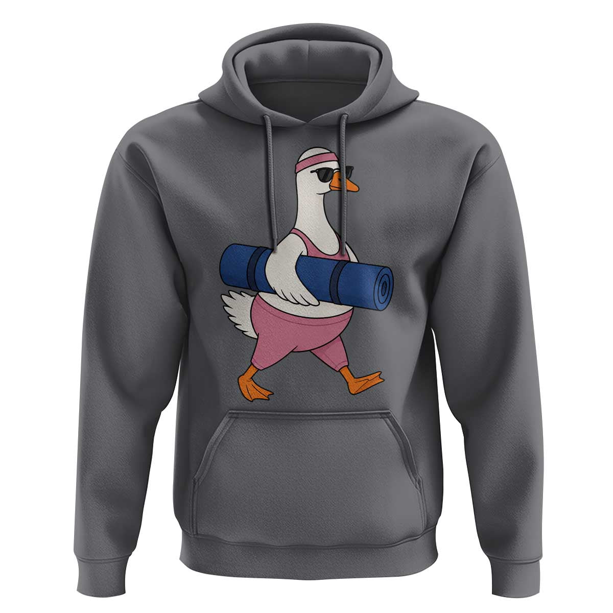 Yoga Goose Carrying Mat Hoodie Funny Yogi Workout Fitness Graphic