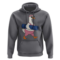 Yoga Goose Carrying Mat Hoodie Funny Yogi Workout Fitness Graphic