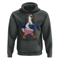 Yoga Goose Carrying Mat Hoodie Funny Yogi Workout Fitness Graphic