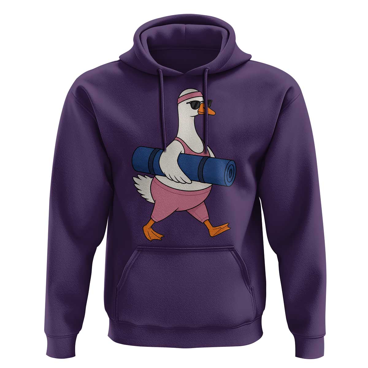 Yoga Goose Carrying Mat Hoodie Funny Yogi Workout Fitness Graphic