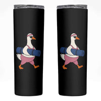 Yoga Goose Carrying Mat Skinny Tumbler Funny Yogi Workout Fitness Graphic